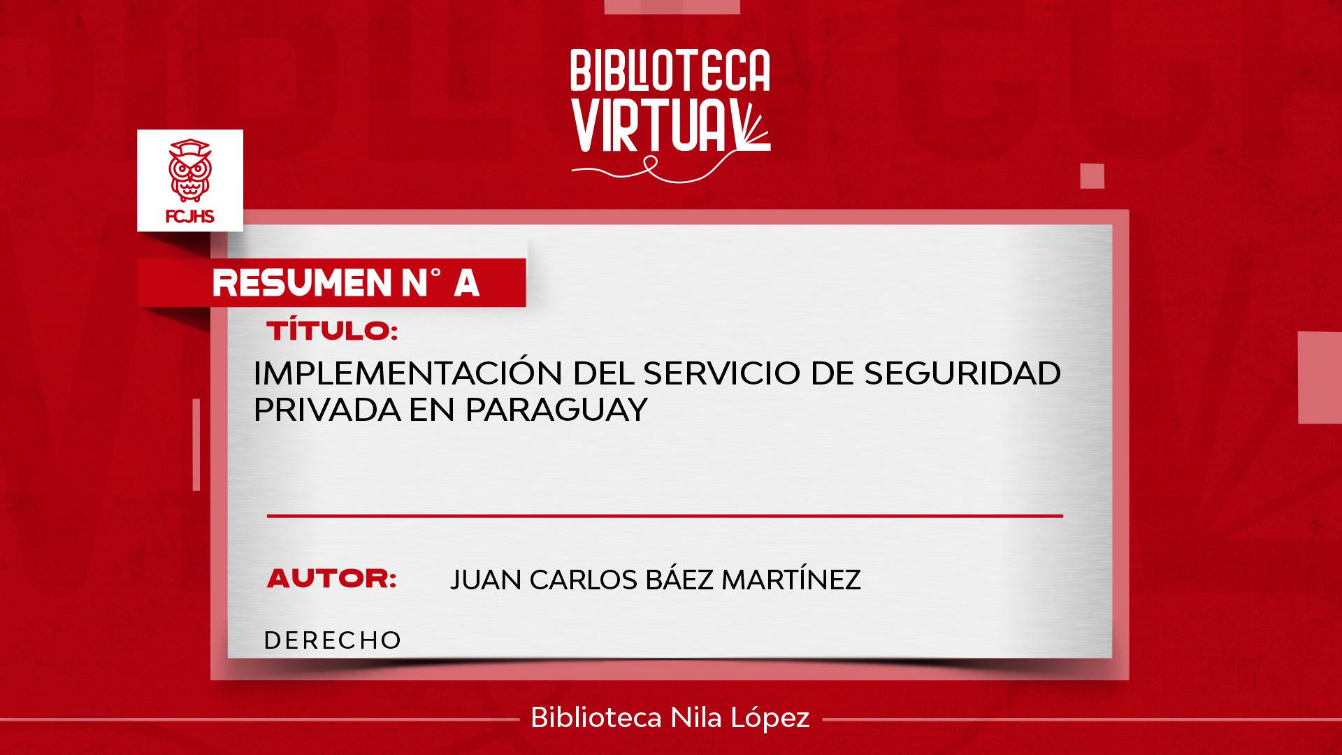 N° A. IMPLEMENTACIÓN DEL SERVICIO DE SEGURIDAD PRIVADA EN PARAGUAY