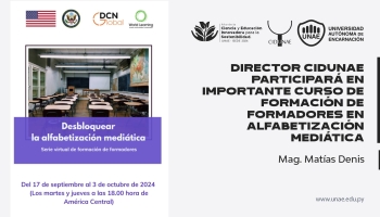 Director CIDUNAE participará en importante curso de formación de formadores en Alfabetización Mediática