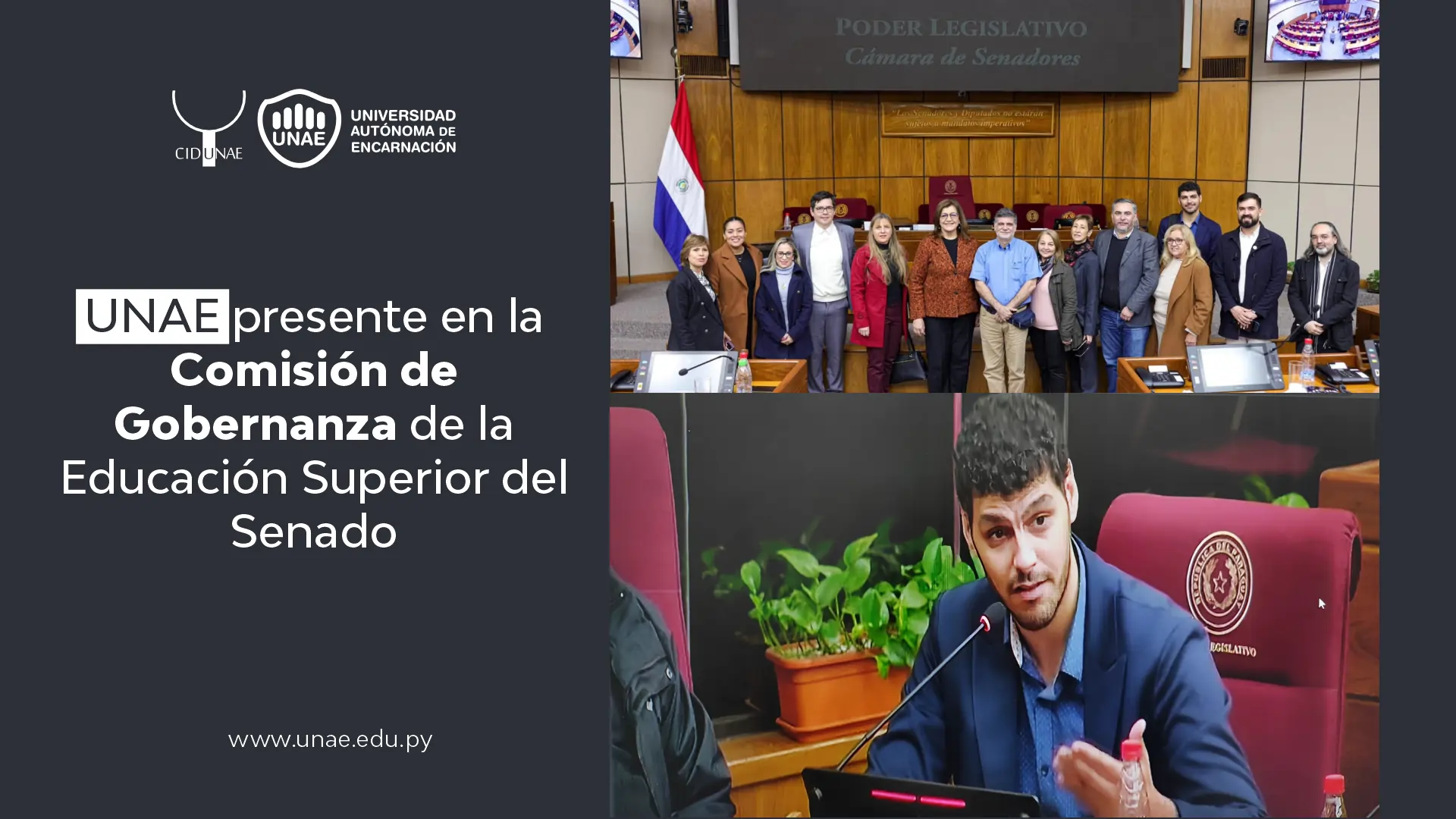 UNAE presente en la Comisión de Gobernanza de la Educación Superior del Senado