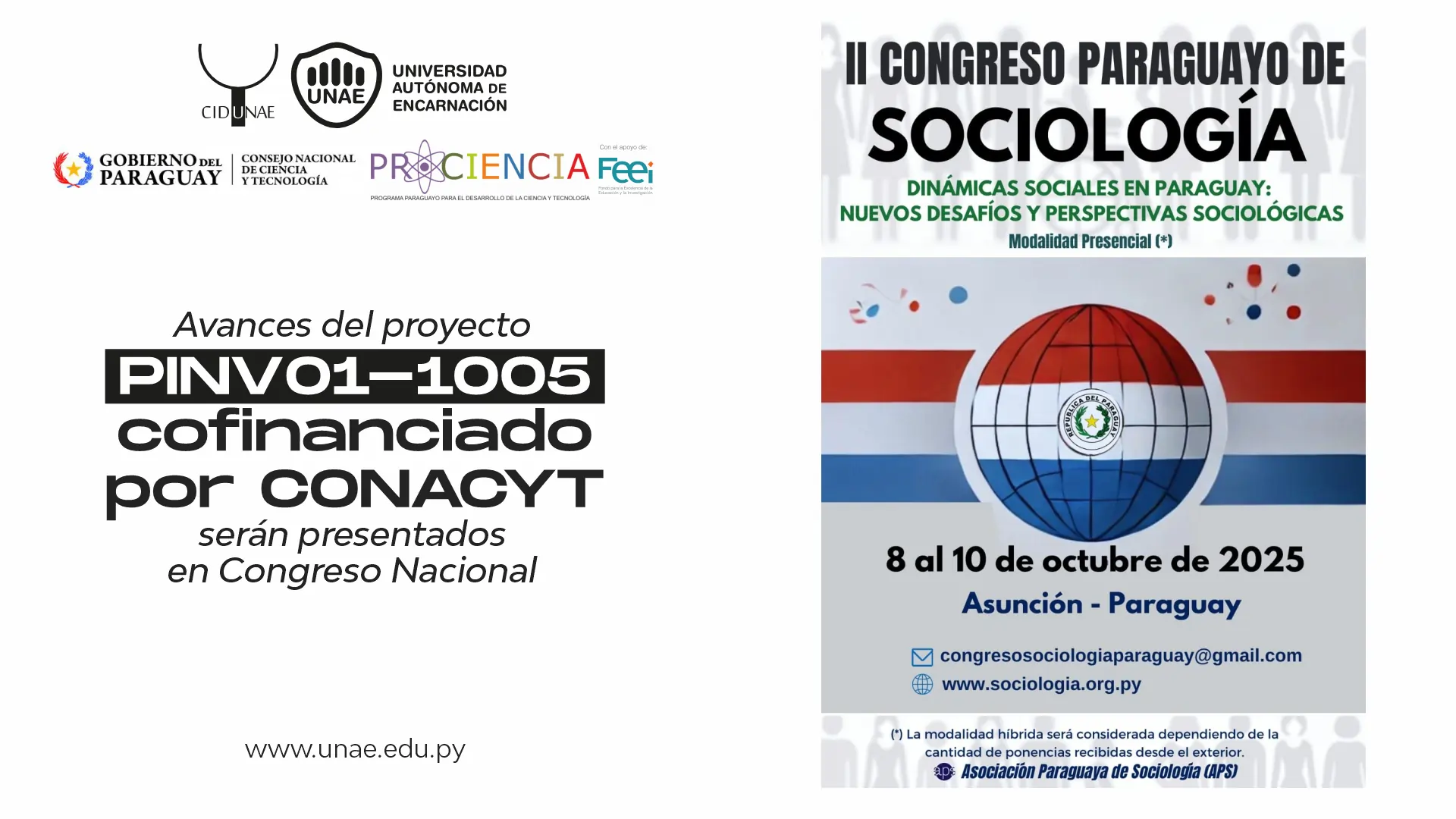Avances del proyecto cofinanciado por CONACYT PINV01-1005 serán presentados en Congreso Nacional