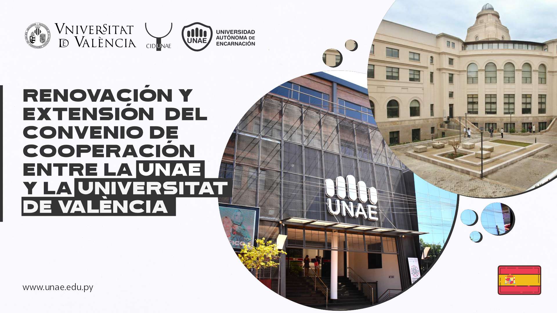 Renovación y Extensión del Convenio de Cooperación entre la UNAE y la Universitat de València