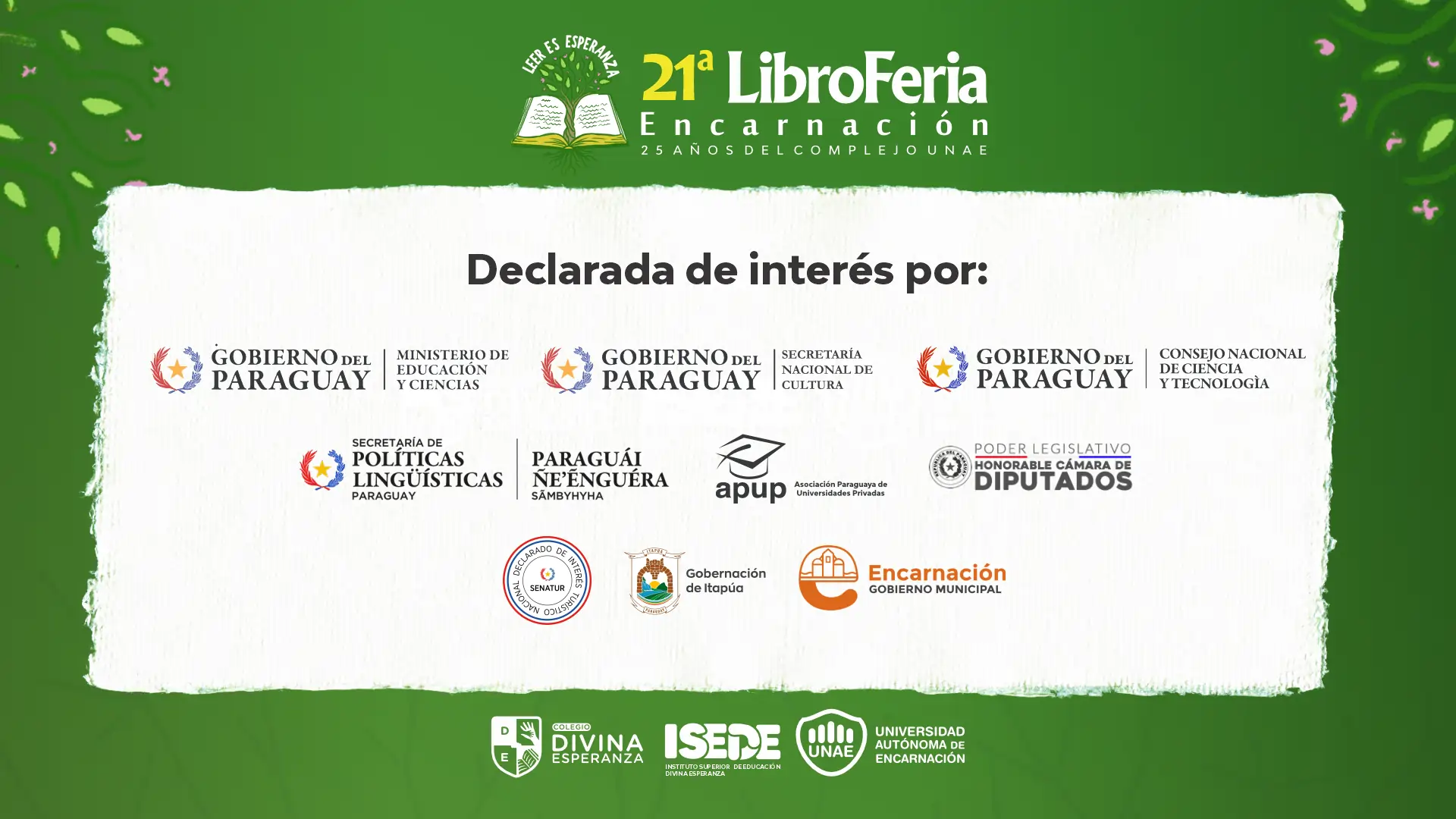La 21ª Libroferia Encarnación recibe múltiples declaratorias de interés nacional e institucional