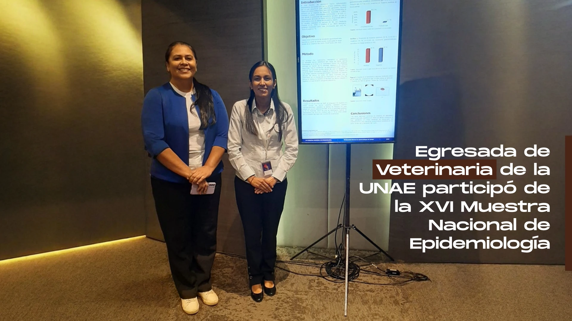 Egresada de Veterinaria de la UNAE participó de la XVI Muestra Nacional de Epidemiología