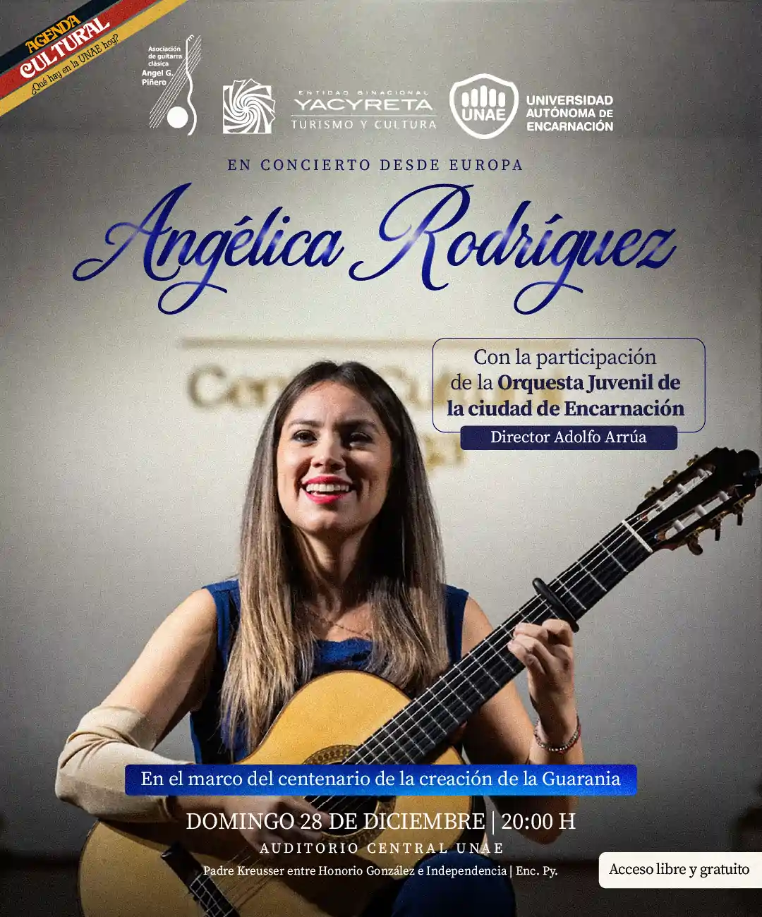 Angélica Rodríguez en concierto desde Europa