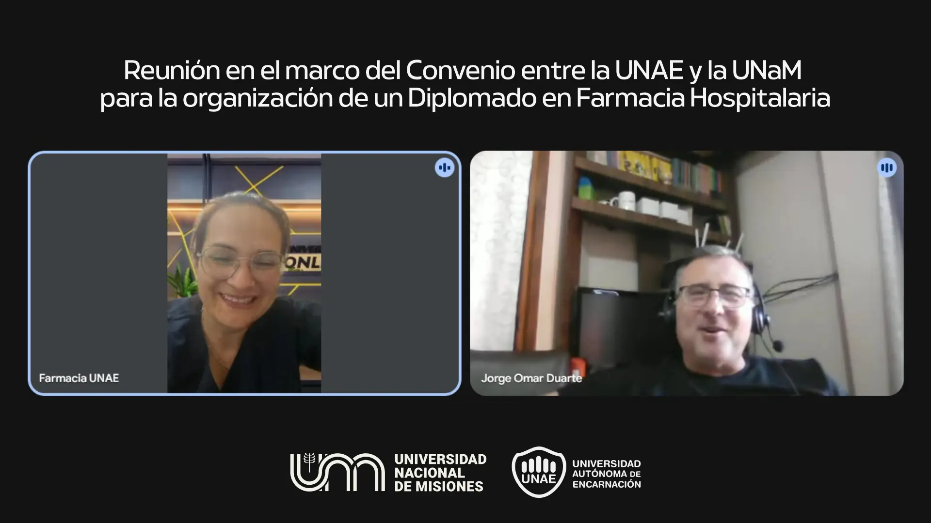Reunión en el marco del Convenio entre la UNAE y la UNaM para la organización de un Diplomado en Farmacia Hospitalaria