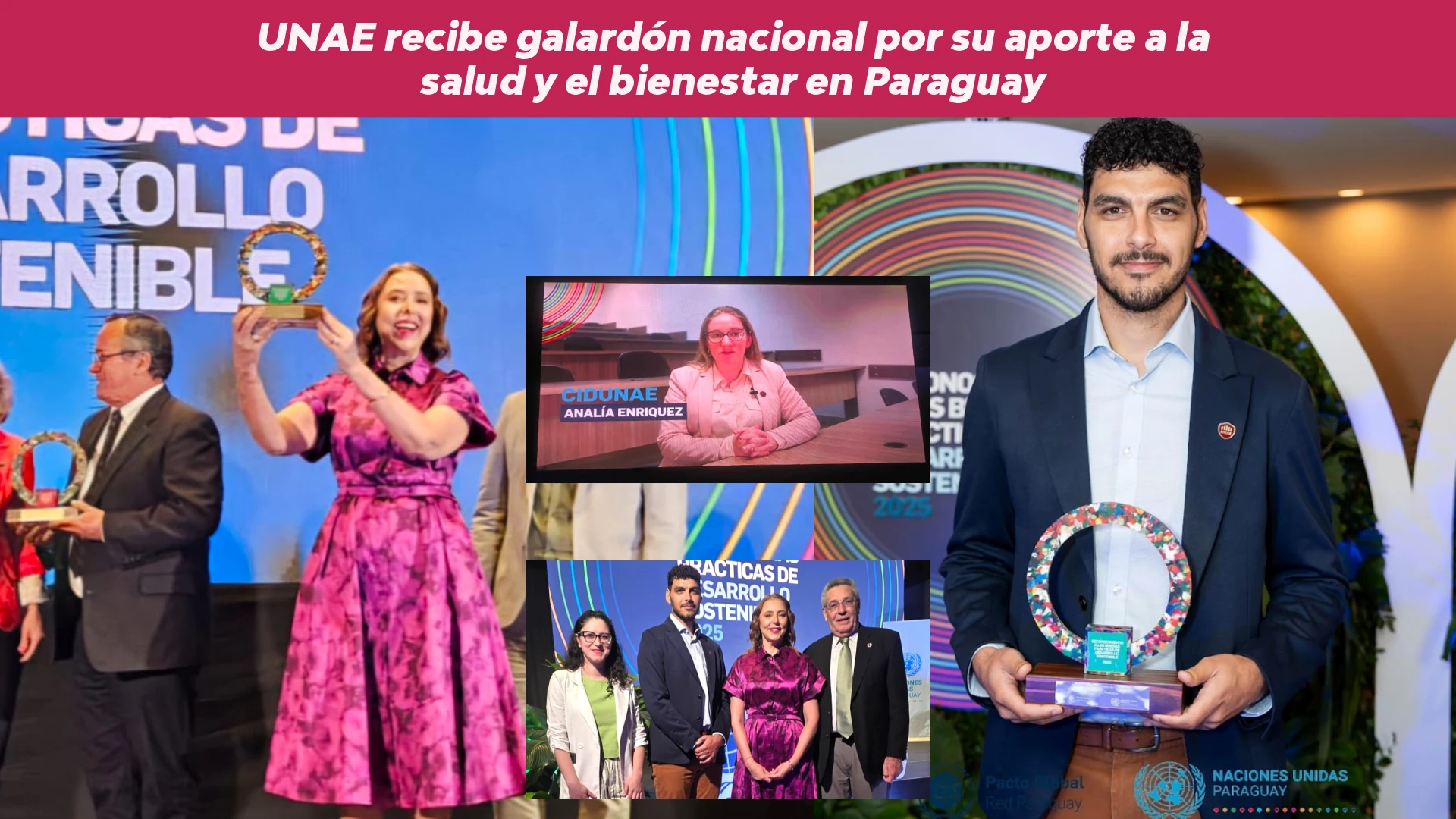 UNAE recibe galardón nacional por su aporte a la salud y el bienestar en Paraguay