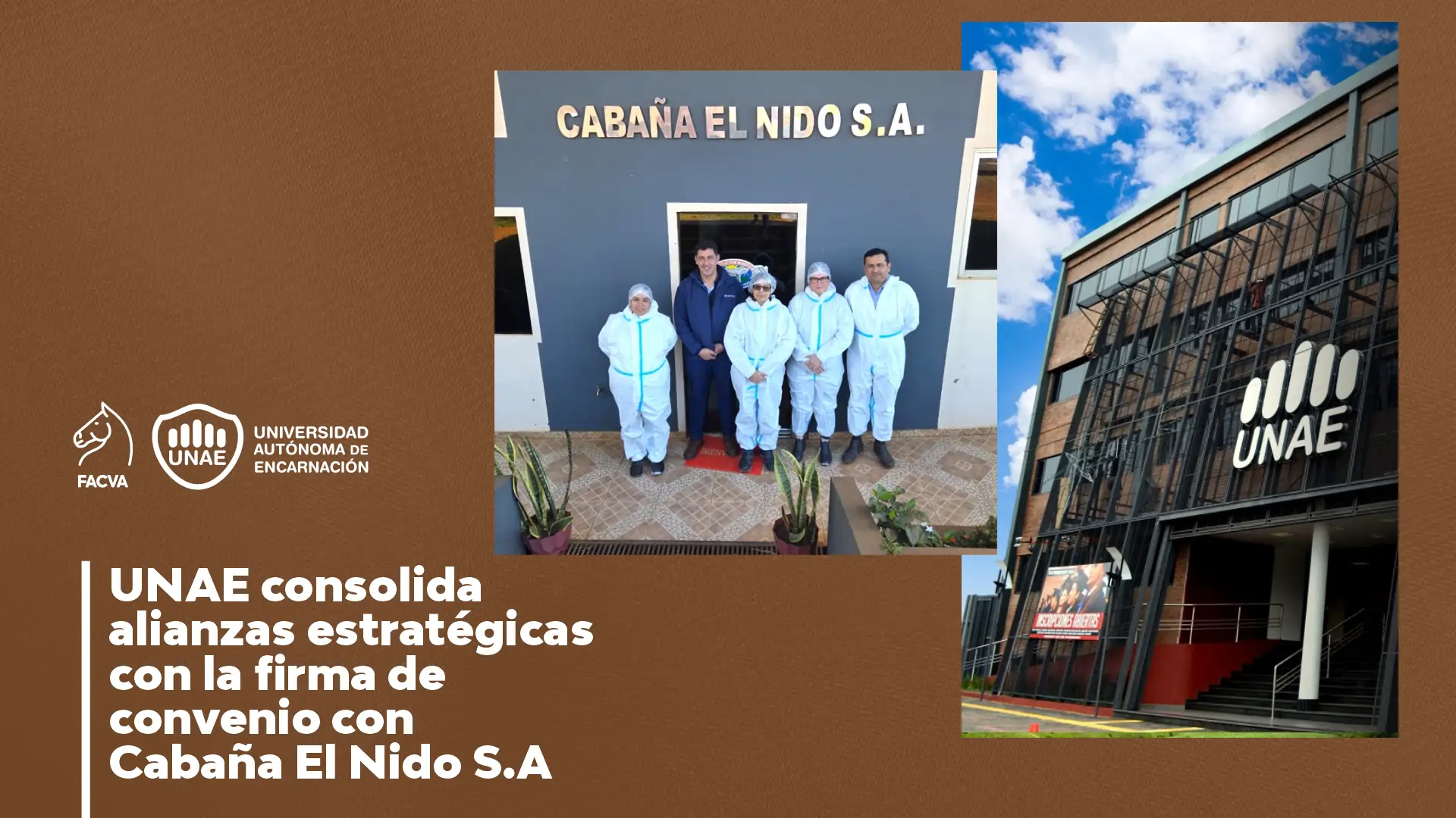 UNAE consolida alianzas estratégicas con la firma de convenio con Cabaña El Nido S.A