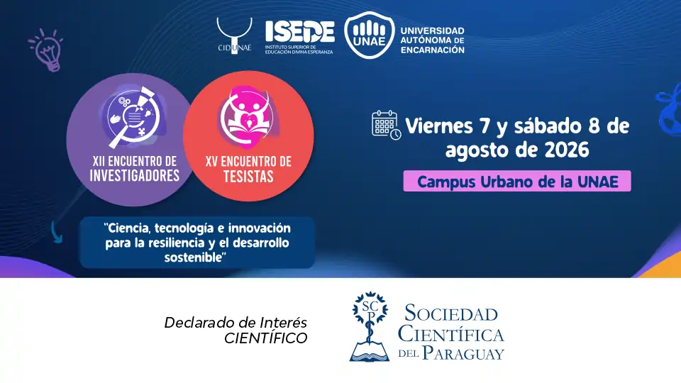 La Sociedad Científica del Paraguay declara de interés científico el XII Encuentro de Investigadores y XV Encuentro de Tesistas