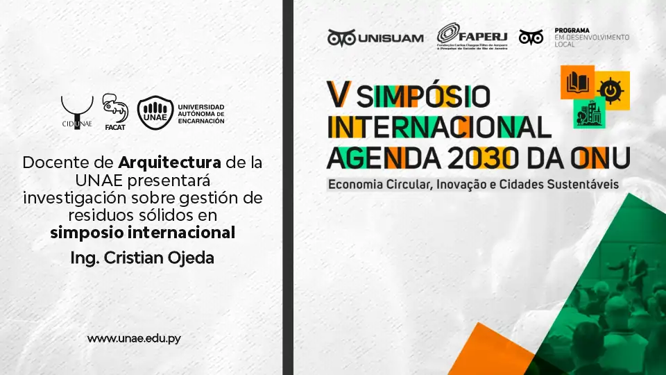 Docente de Arquitectura de la UNAE presentará investigación sobre gestión de residuos sólidos en simposio internacional
