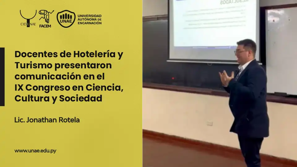 Docentes de Hotelería y Turismo presentaron comunicación en el IX Congreso en Ciencia, Cultura y Sociedad