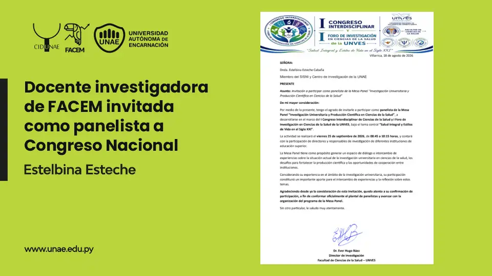 Docente investigadora de FACEM invitada como panelista a Congreso Nacional