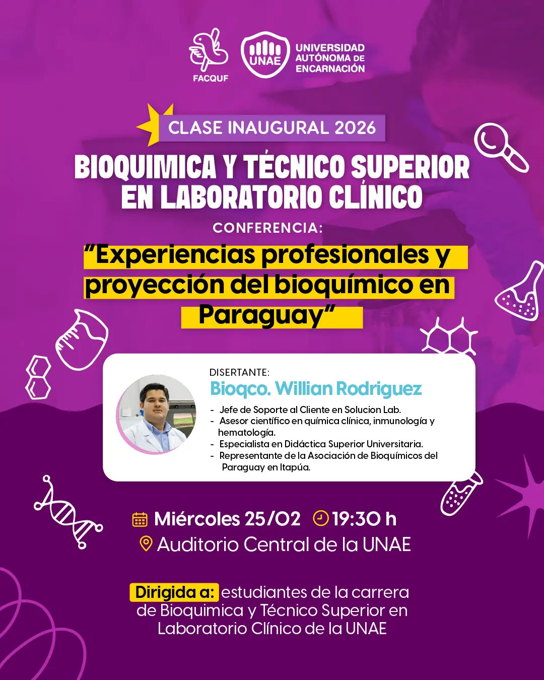 Clase Inaugural - Bioquímica y Técnico Superior en Laboratorio Clínico