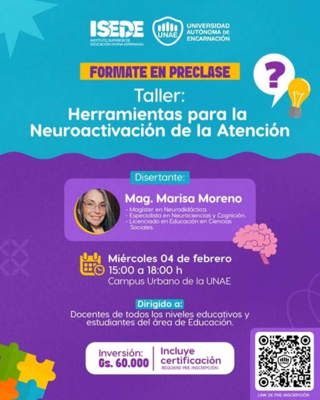 Taller Herramientas para la neuroactivación de la atención