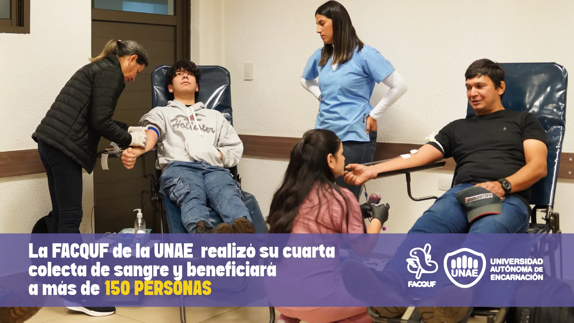 La FACQUF de la UNAE  realizó su cuarta colecta de sangre y beneficiará a más de 150 personas