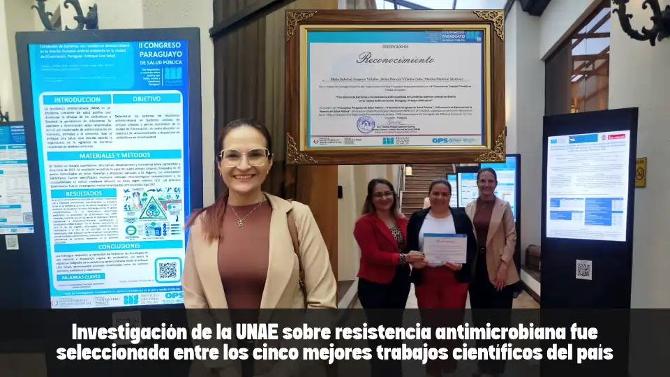 Investigación de la UNAE sobre resistencia antimicrobiana fue seleccionada entre los cinco mejores trabajos científicos del país