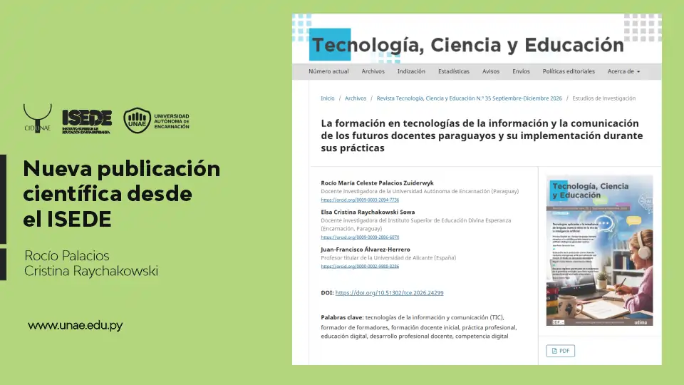 Nueva publicación científica desde el ISEDE
