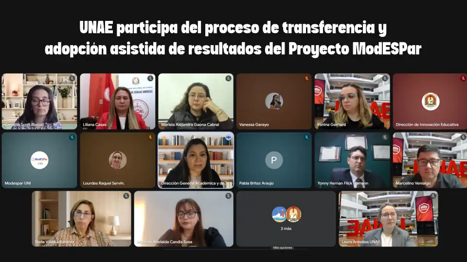 UNAE participa del proceso de transferencia y adopción asistida de resultados del Proyecto ModESPar