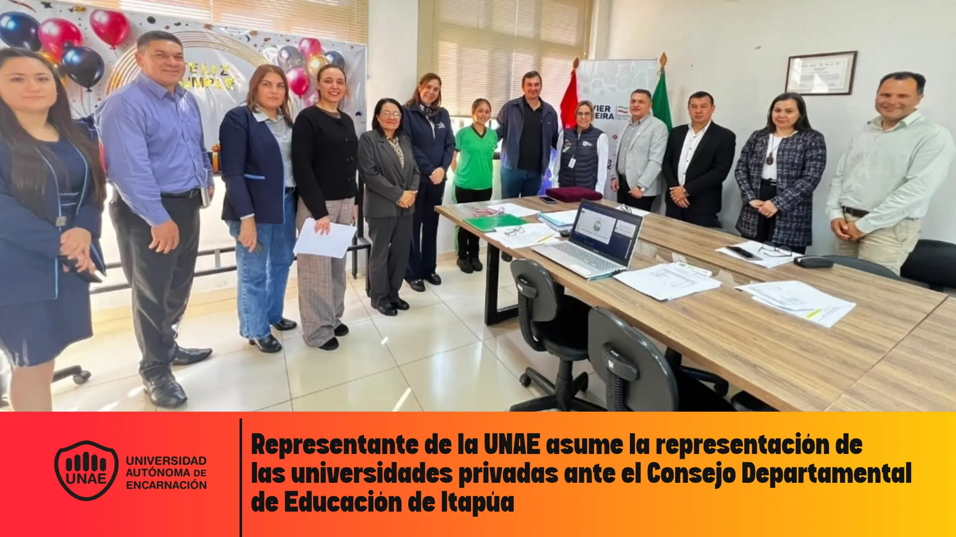 Representante de la UNAE asume la representación de las universidades privadas ante el Consejo Departamental de Educación de Itapúa